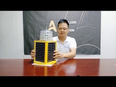 12V 14AH 15W Solar Portable 15km Aviation Obstruction Lamp