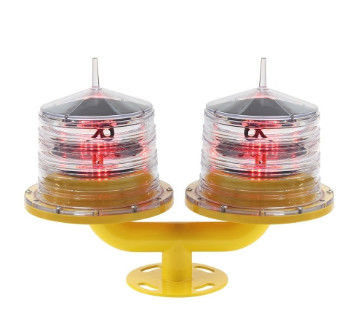 Solar Powered 5km 4W 8V Dual Aviation Light For Towers