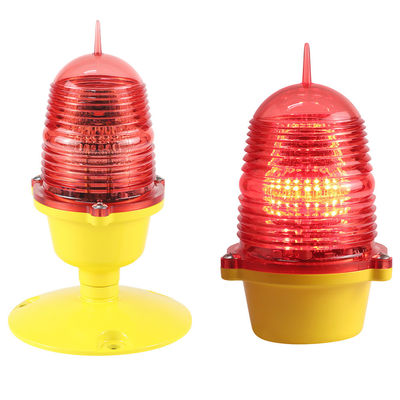 Red Steady AC220V 60Hz 32cd Tower Aviation Light ไฟ LED ความเข้มต่ำ