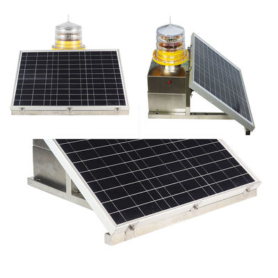 Red Flash 2000cd ICAO Solar Aviation Light สำหรับ Towers ความเข้มปานกลาง